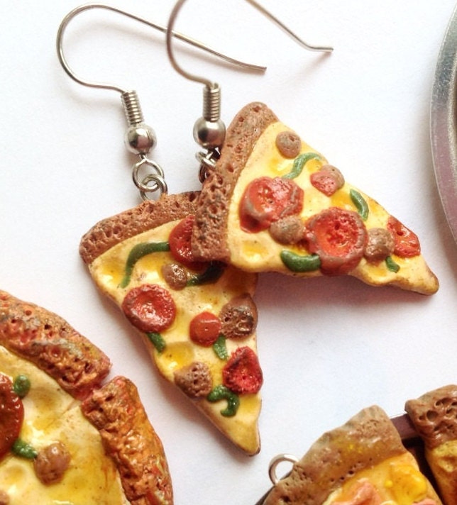 Pizza Earring & Realistic Food Pizza JewelryFood