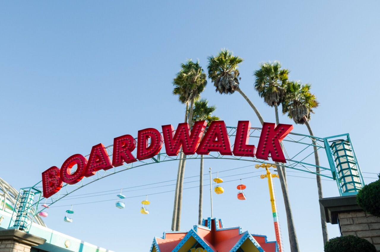 Santa Cruz Boardwalk Sign Photo Print Wall by MeghanSmolkaPhoto