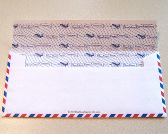 Number 9 Air Mail envelope with optional security lining