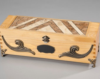 Groomsmen gift box, Best man gift box, Wedding wine ceremony, Mens accessory box, Custom wood box, Keepsake box, Wedding gift box, Wood Box