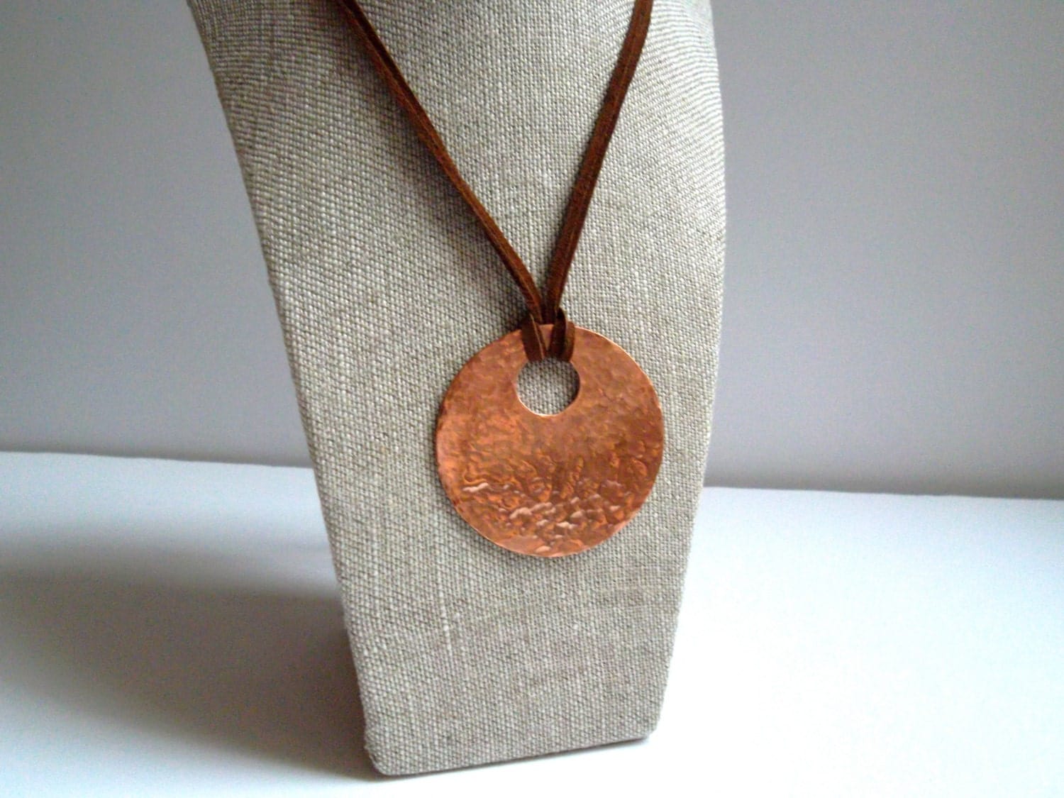 Copper necklace Large pendant Copper pendant necklace
