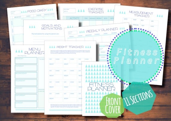 Modern Geometric Printable Fitness Planner