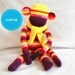 Craft Kit, Sock Monkey Kit - Purple and Yellow Stripes, DIY Pattern