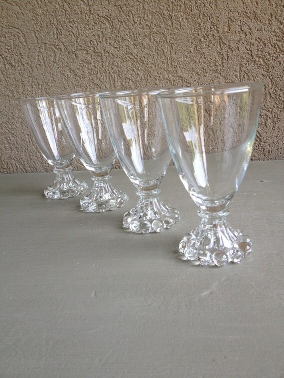 Boopie Glasses Clear Juice Anchor Hocking Vintage Cordial