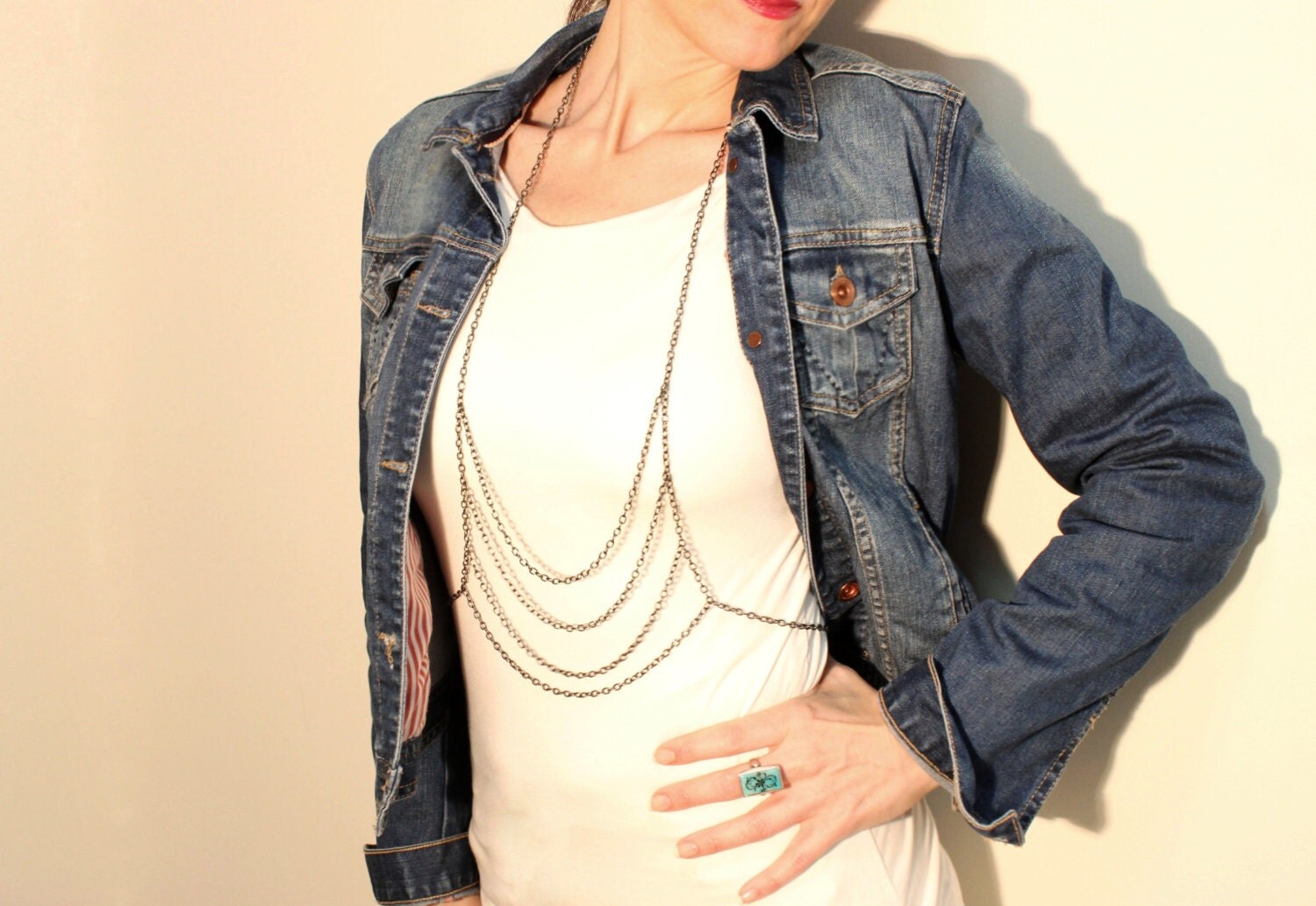 Choose Your Size and Chain Body Chain Necklace Plus Size