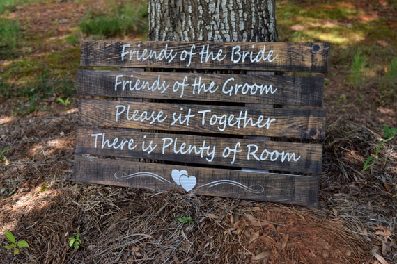 Ceremony Sign - Wedding Sign - Choose a seat not a side sign - Pick a seat not a side sign - Wedding Ceremony Sign - Painted Ceremony Sign by CountryBarnBabe