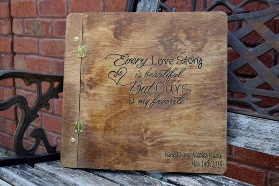 Rustic Wedding Guest Book - Wood Guest Book - Engraved Guest Book - Wedding Guest Book - Wood Wedding Guest Book - Guest Book Ideas by CountryBarnBabe