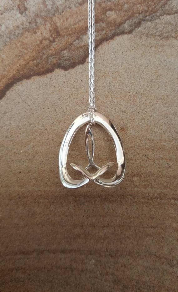 3d Music Necklace - "Kindle" - Original Sterling Silver Pendant - Fifth Octave Harmony - Techniflow Soundstill Series