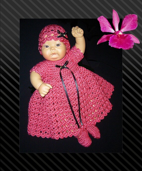 baby dress doll clothes preemie clothes crochet baby
