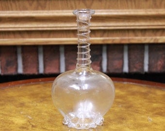 Clear Hand Blown Glass Vase