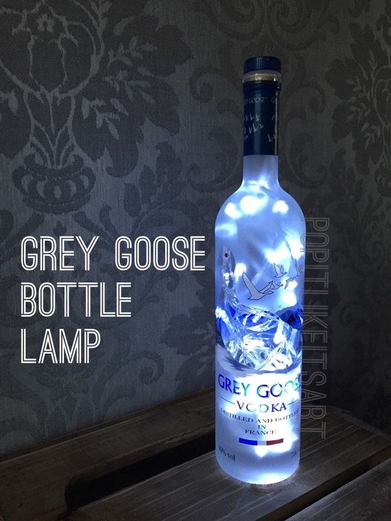Grey Goose Vodka 700ml Lamp Light Upcycled Bottle Unique