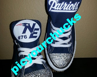 Adult New England Patriots Custom Converse
