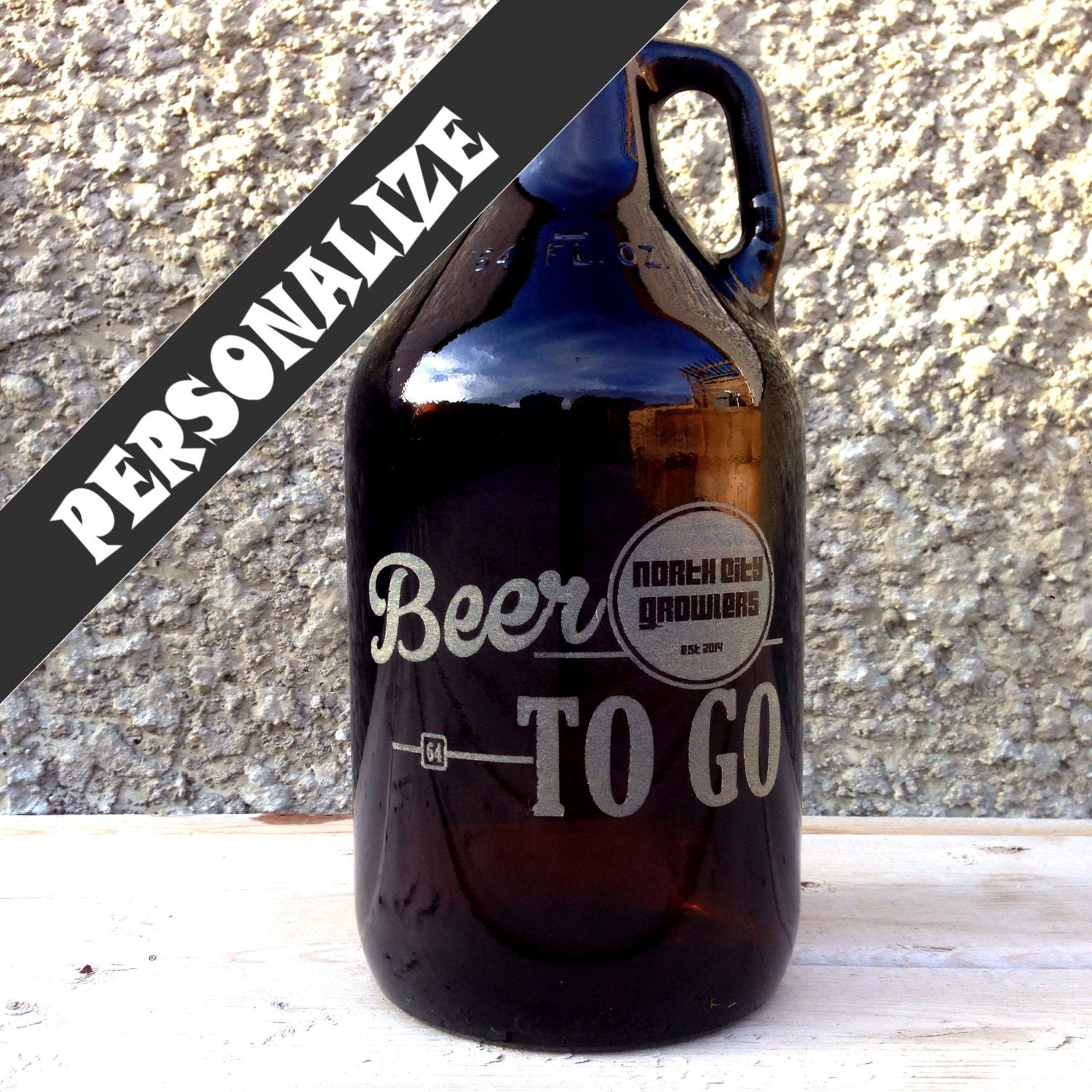 Custom Beer Growler with personalized design by NorthCityGrowlers