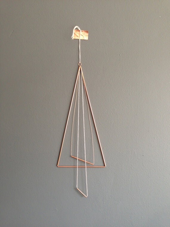 Triangle Geometric Copper Wall Hanging