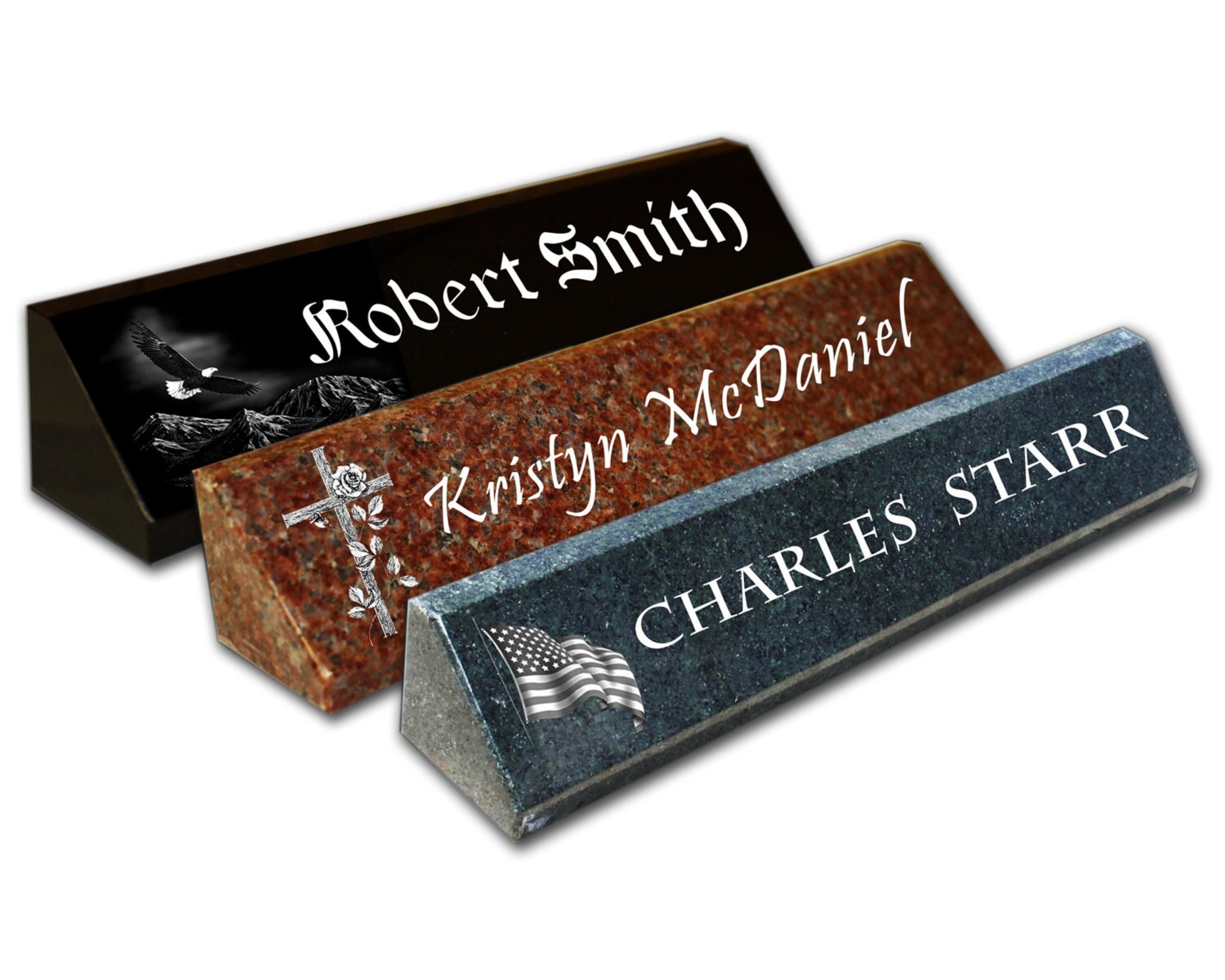 Custom Granite Desk Office Desk Name Plate Laser Etched