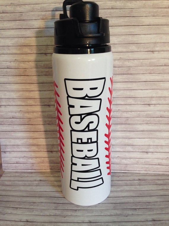Items similar to 28oz aluminum water bottle baseball on Etsy