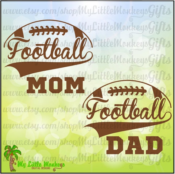 Download Football Mom Dad Split Design Full Color Digital File Jpeg Png