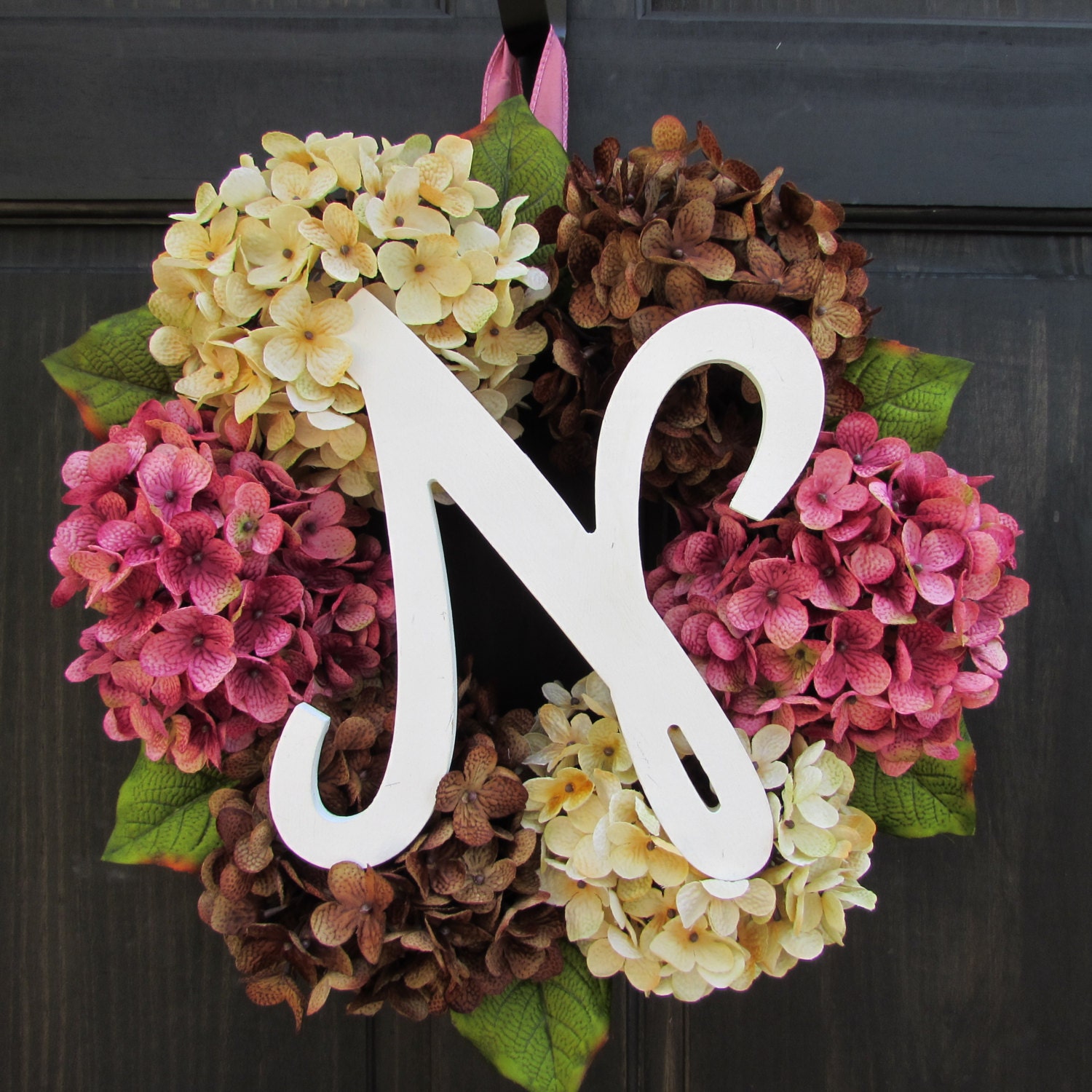 Letter Wreaths For Door Monogram Wreath Letter Wreath Front