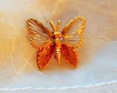 Vintage Monet Butterfly Pin Brooch Gold-tone Vintage Monet Butterfly Pin Brooch Gold-tone
