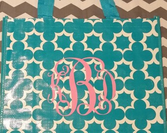 Monogrammed Vinyl Beach Bag