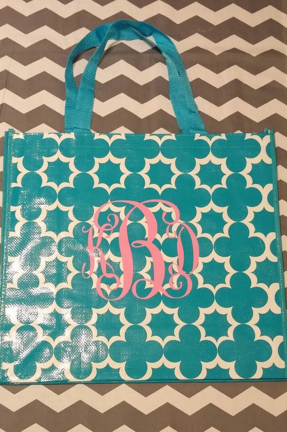 Monogrammed Vinyl Beach Bag