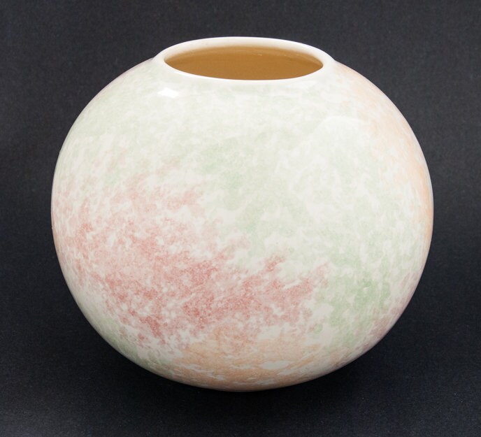 Ceramic Flower Vase Globe by Harris Potteries of Chicago