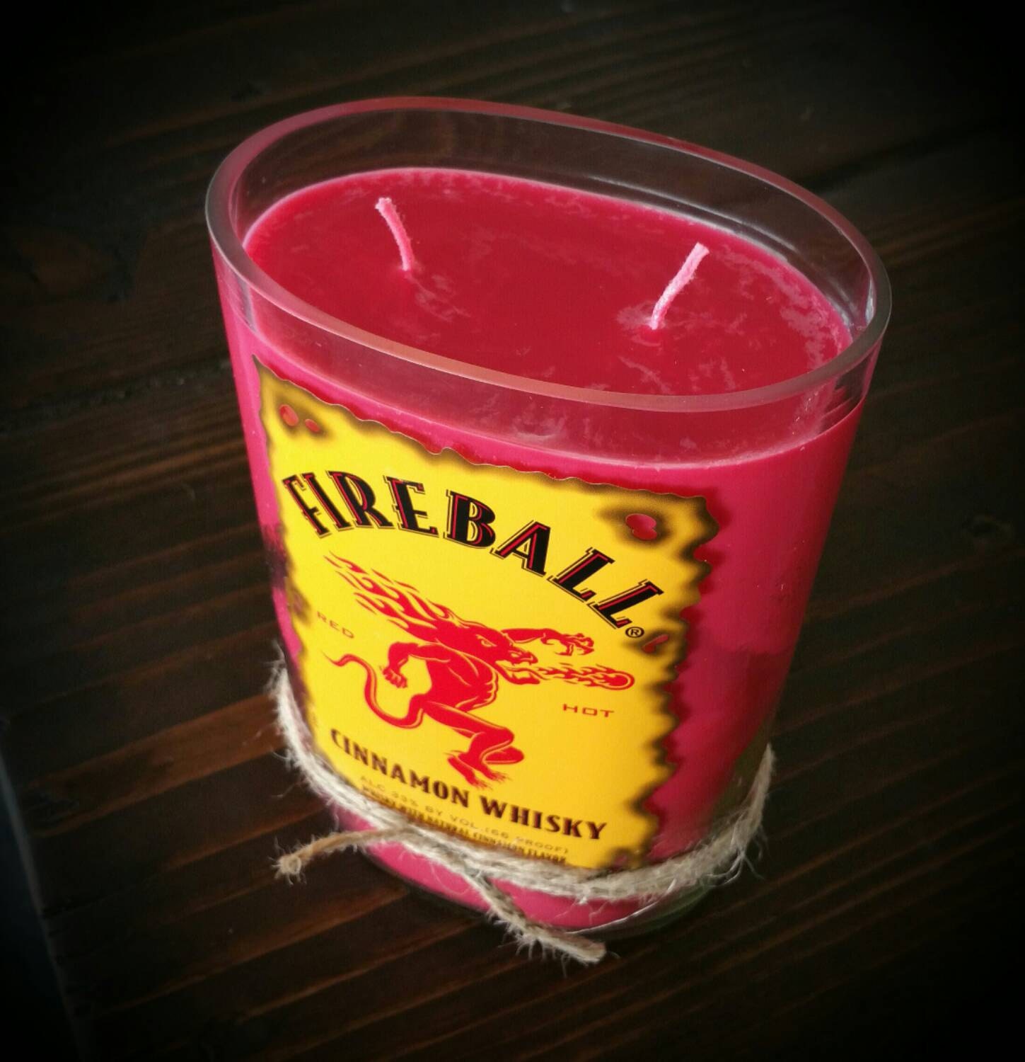 Fireball candle Red Hot Cinnamon by GrumpyDogCandles on Etsy