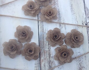 Burlap Flowers, burlap rose, country wedding