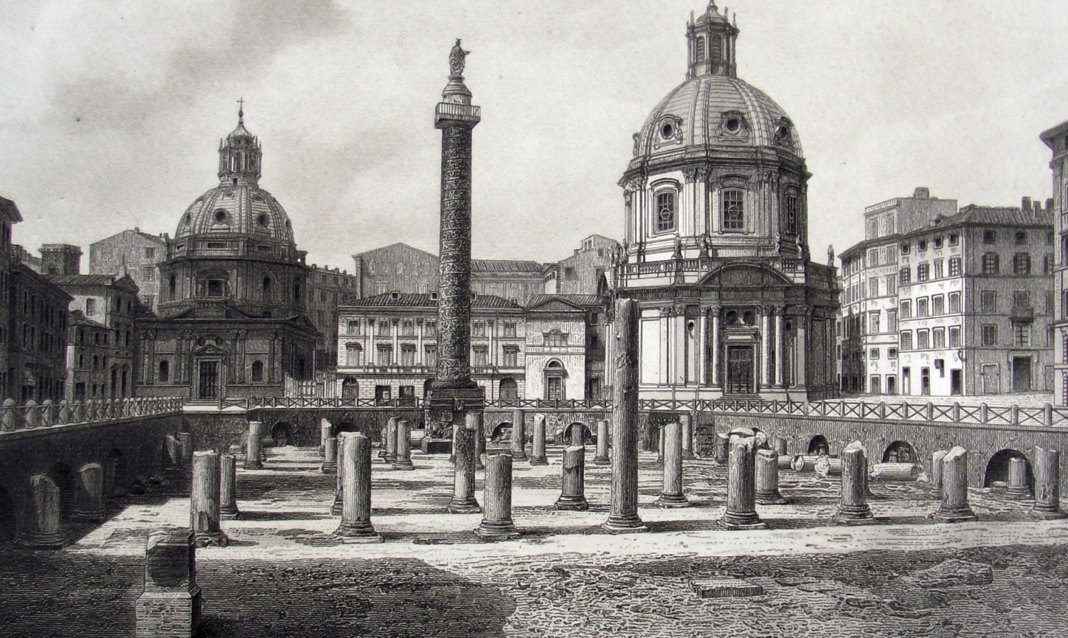 ca. 1870 Trajan's Column Rome Italy S. Voegelin