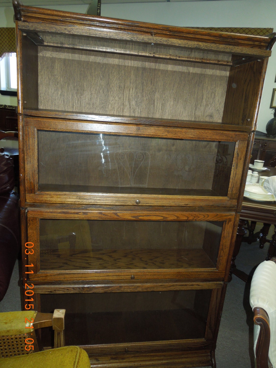 Minimalist Antique Lawyers Bookcase for Large Space