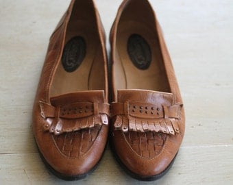 Vintage Florans Leather Flats Womens Size 6.5