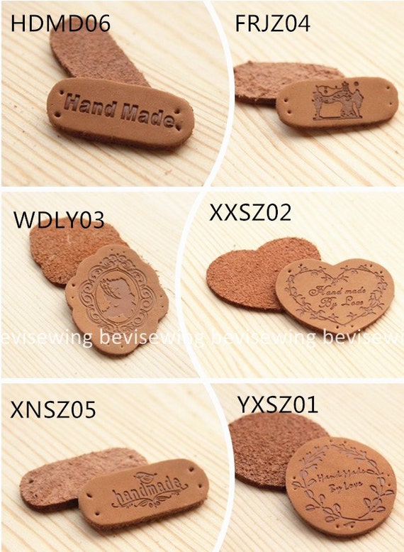 handmade-printed-sew-on-leather-labels-brown-tags-patch-for