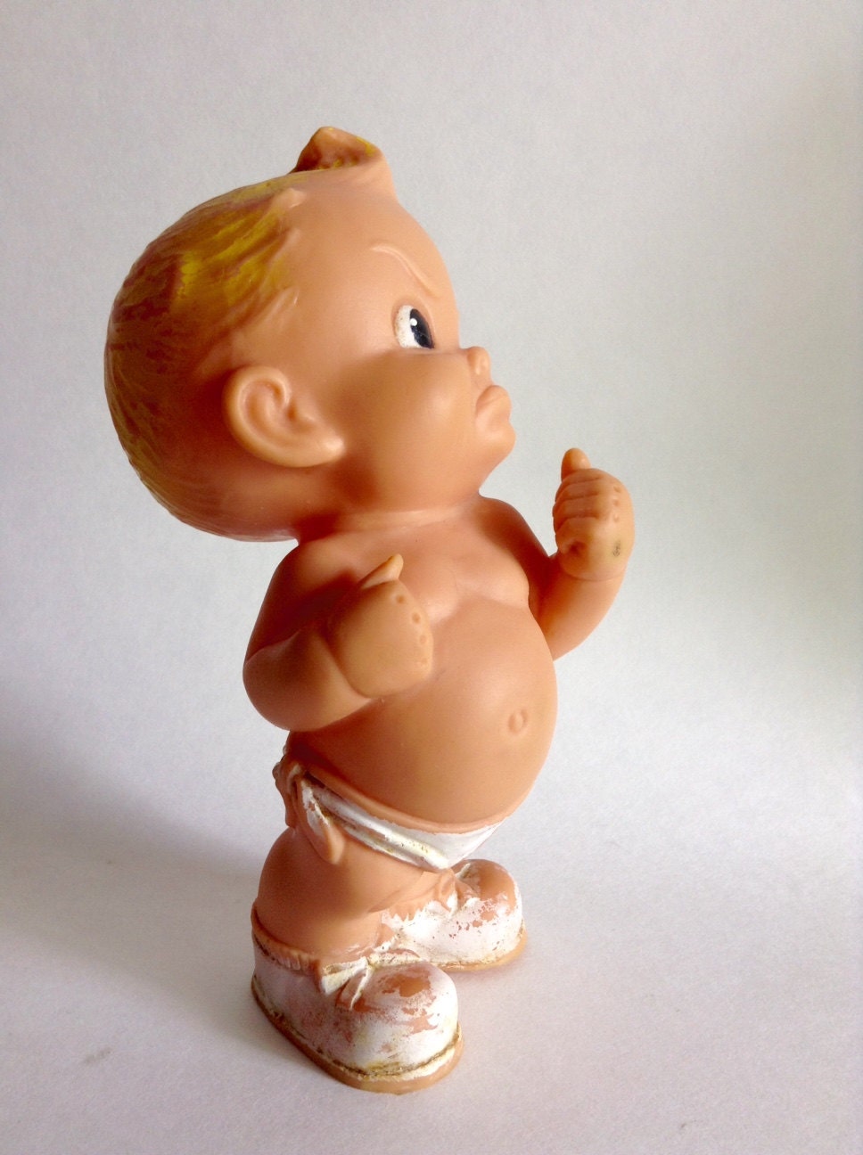Mid Century Rubber Kewpie Doll Rare Fighting Kewpie Doll