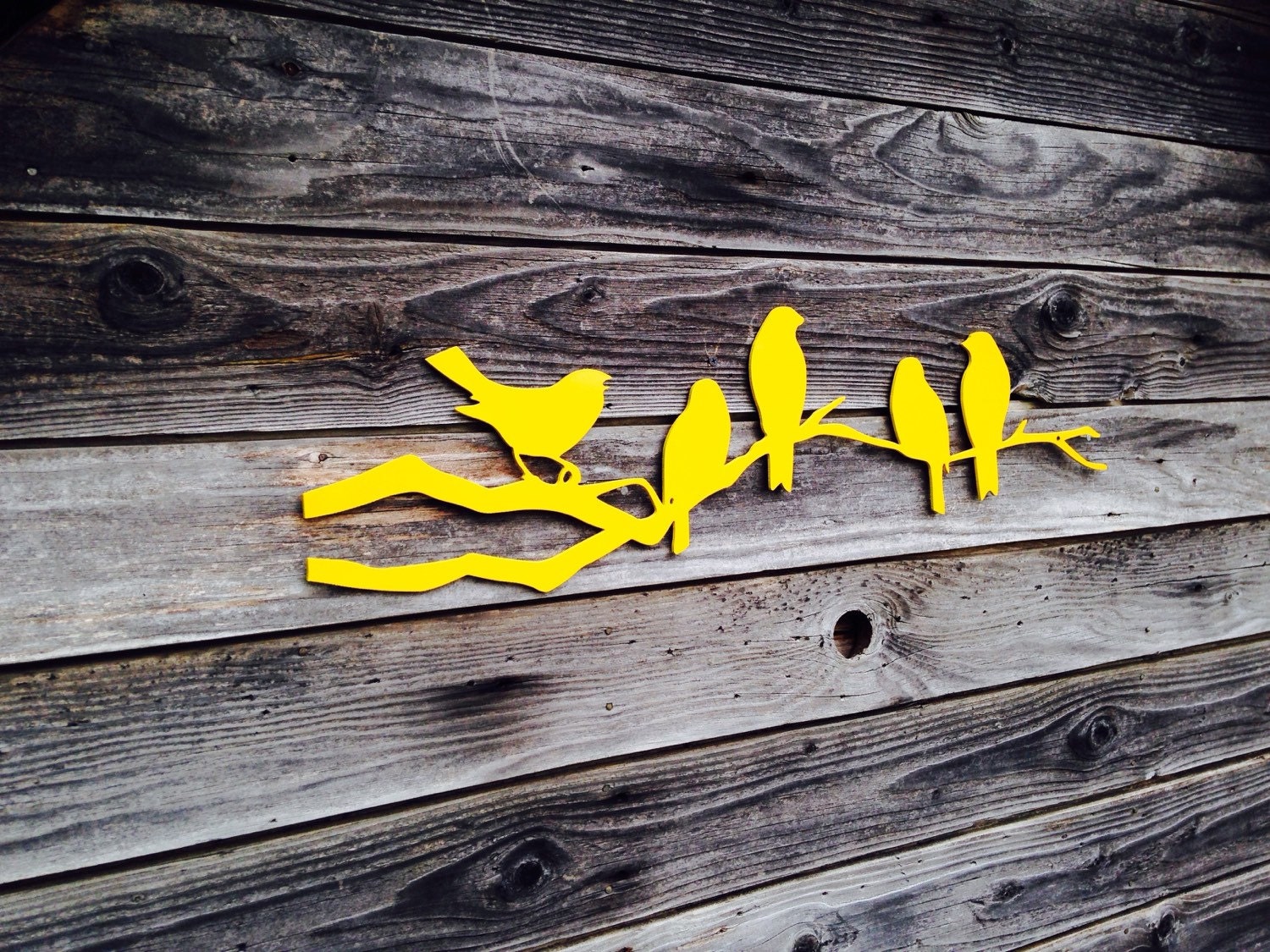 Birds On A Branch Metal Art