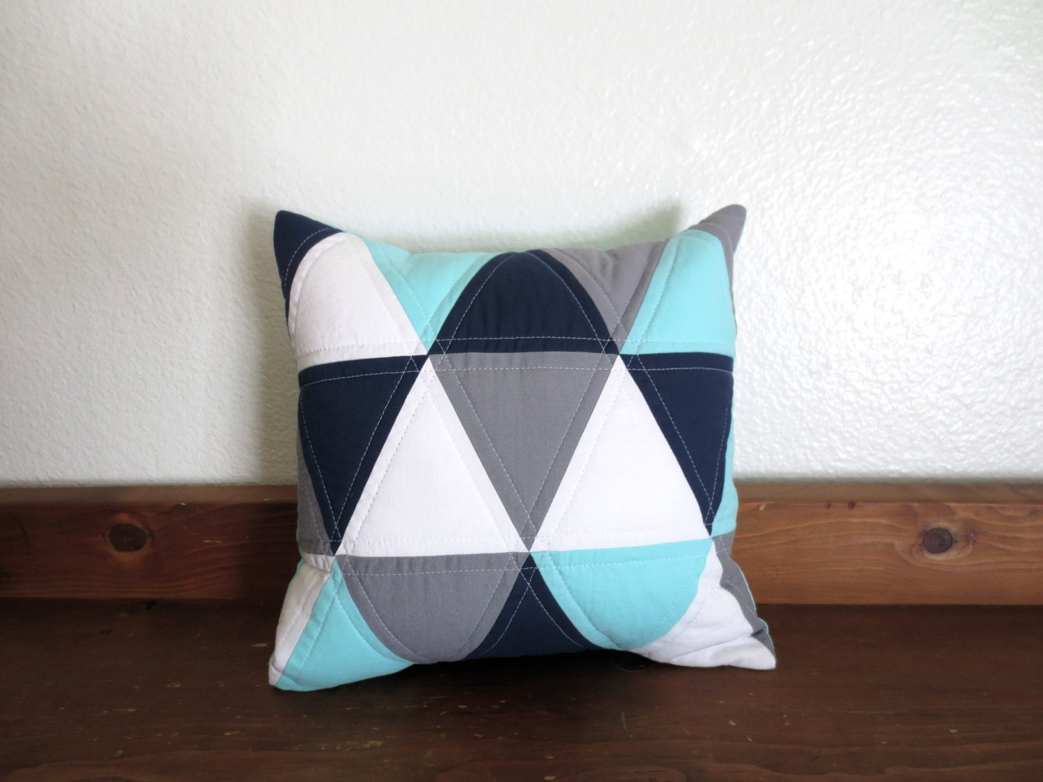 Triangle Pillow Cover Quilted Pillow Cover by PromiseGifts on Etsy