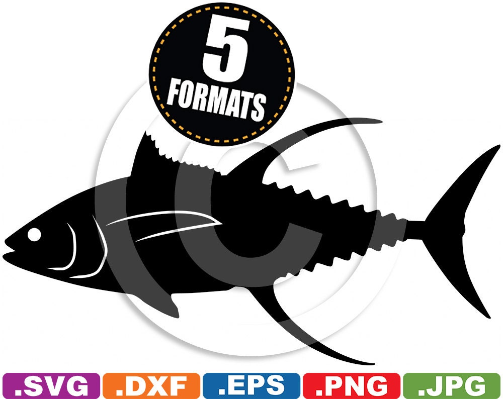 Download Yellowfin Tuna Fish Clip Art Image svg & dxf cutting files