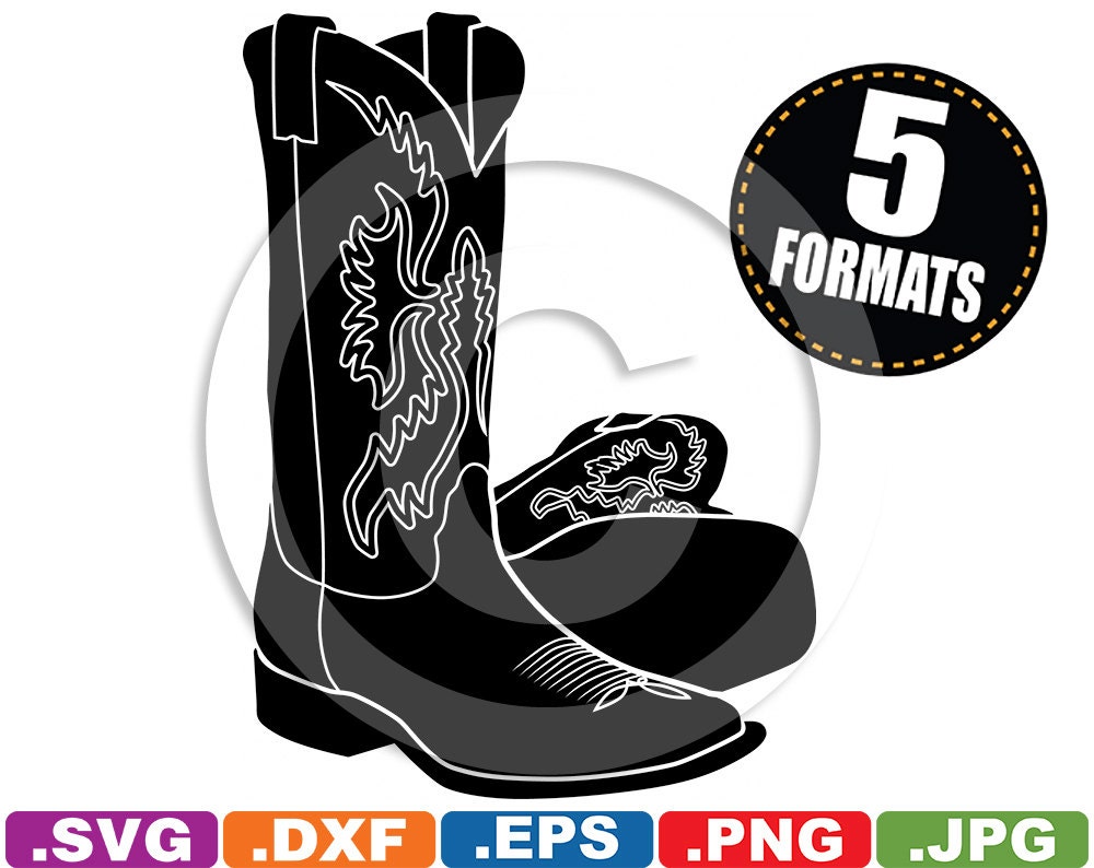 Download Cowboy / Western Boots Clip Art Image svg & dxf vinyl