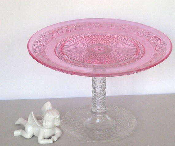 Vintage Pink Wedding Cake Stand