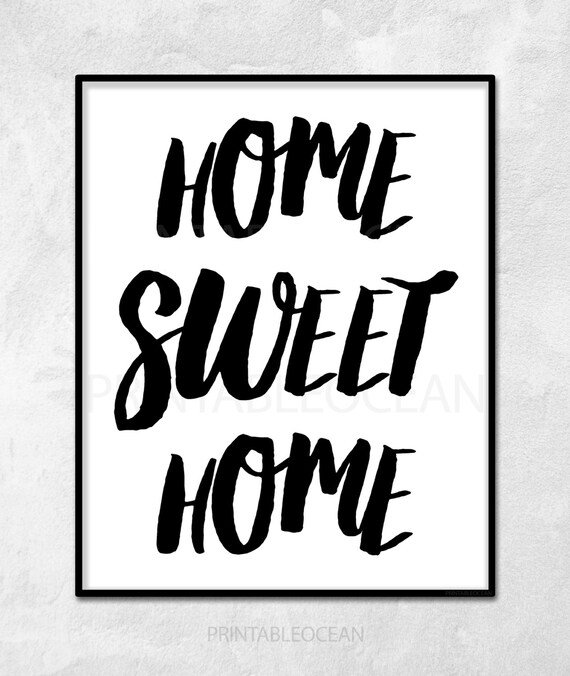 Items similar to Home Sweet Home Sign Printable Print Wall Art New Home ...