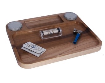 Marijuana Rolling Tray - THE STEAMBOAT - 10" X 12" Rolling Tray made out of Colorado Aspen.