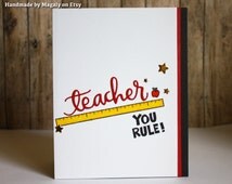 Popular items for teacher thank you card on Etsy
