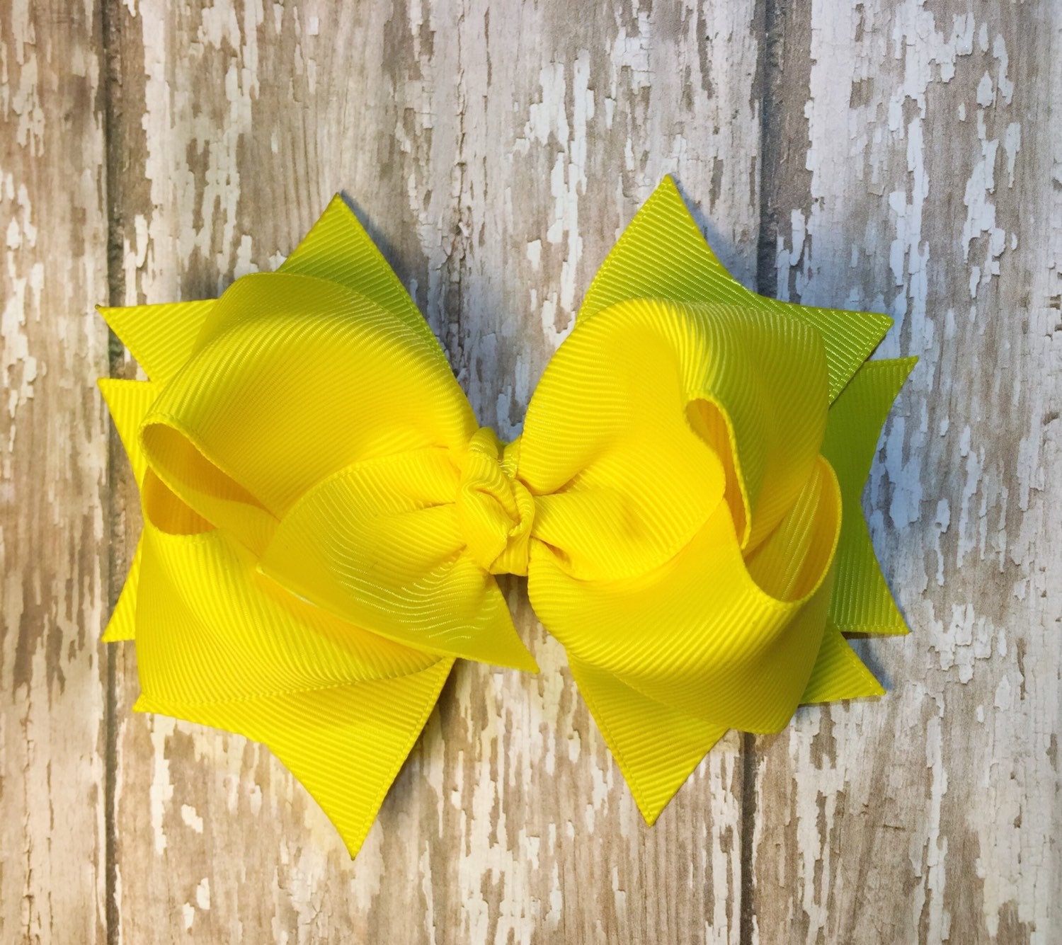Yellow hair bow