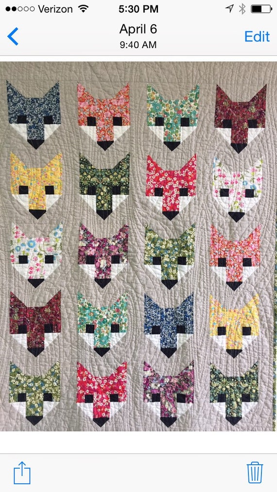 Items similar to Fancy Fox Quilt Kit on Etsy