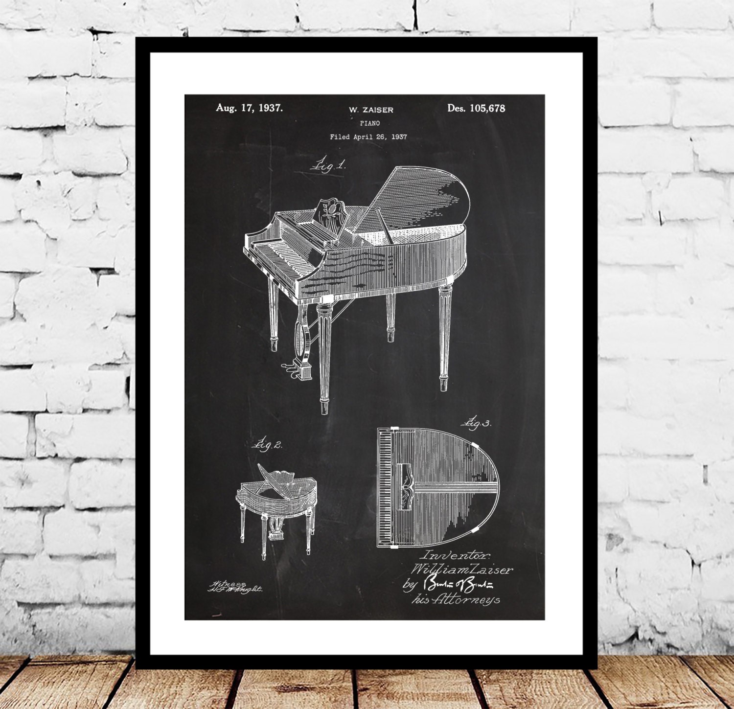 Piano Patent Piano Poster Piano Print Piano Art Piano