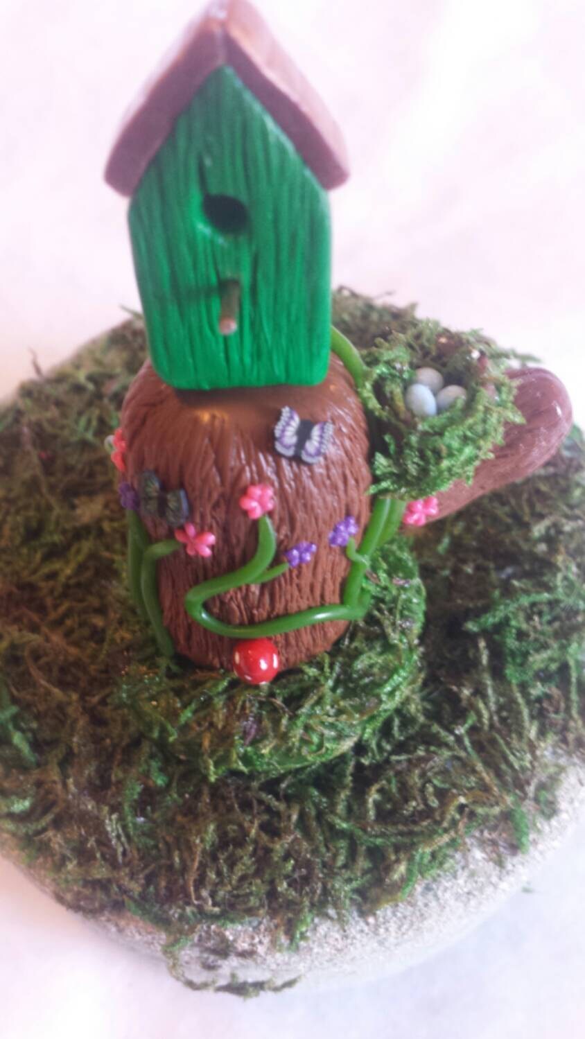 Fairy garden accessories.Miniature bird house. Perfect for