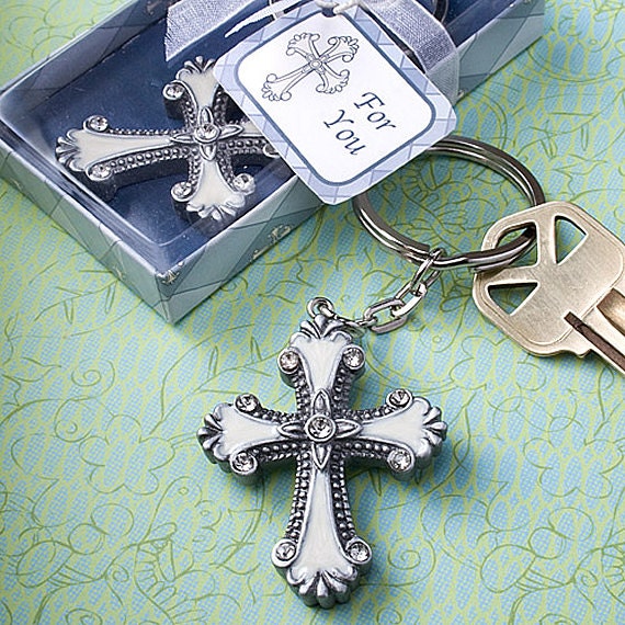 Baptism favors 10 keychains christening favors by DealCardinal