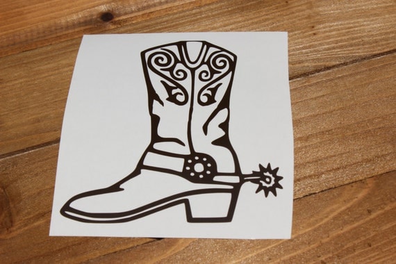 Cowboy Cowgirl Boot Vinyl Decal 2788