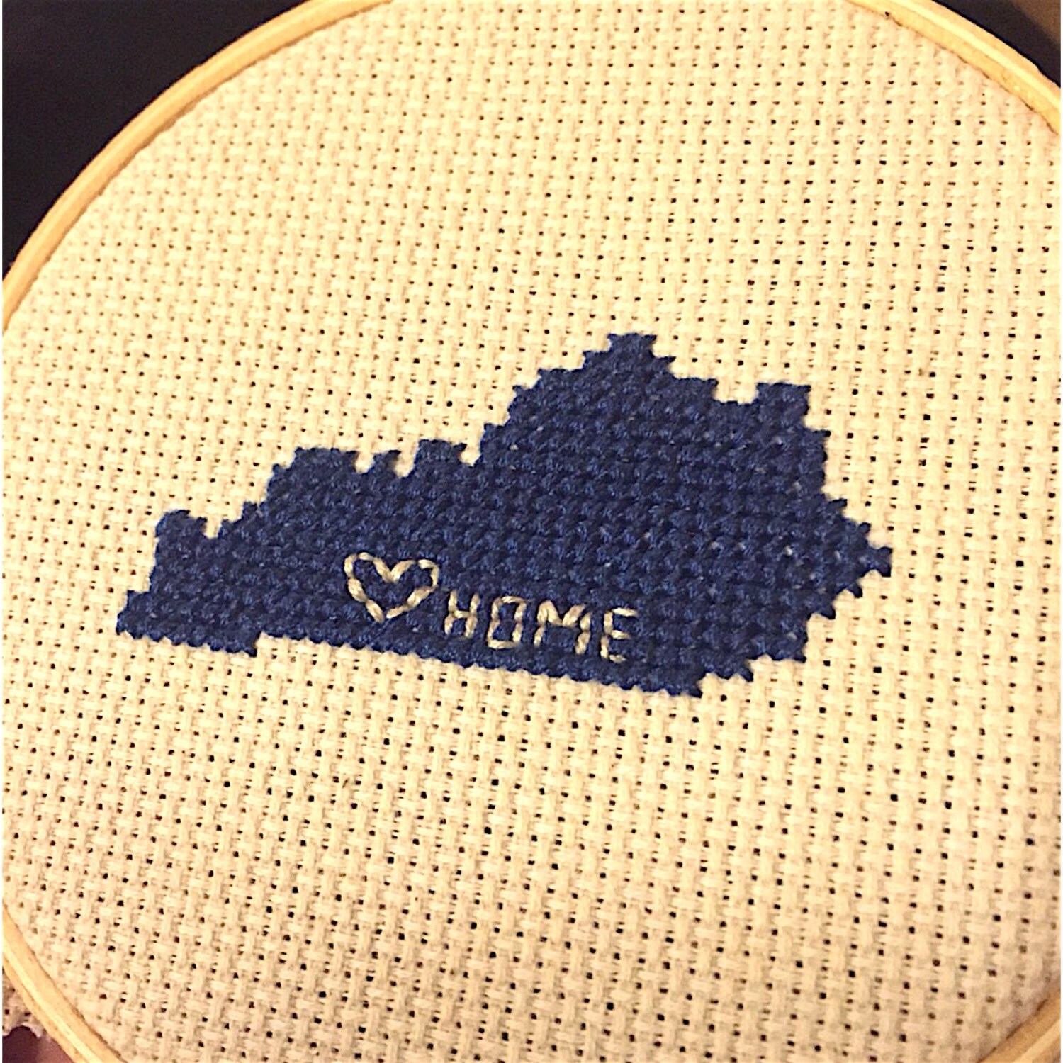 Kentucky cross stitch home state art my old by LittleCornerNest