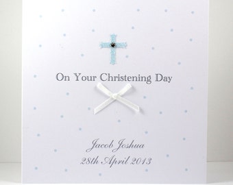 Items similar to Quilling Christening card, handmade, quilled flowers ...
