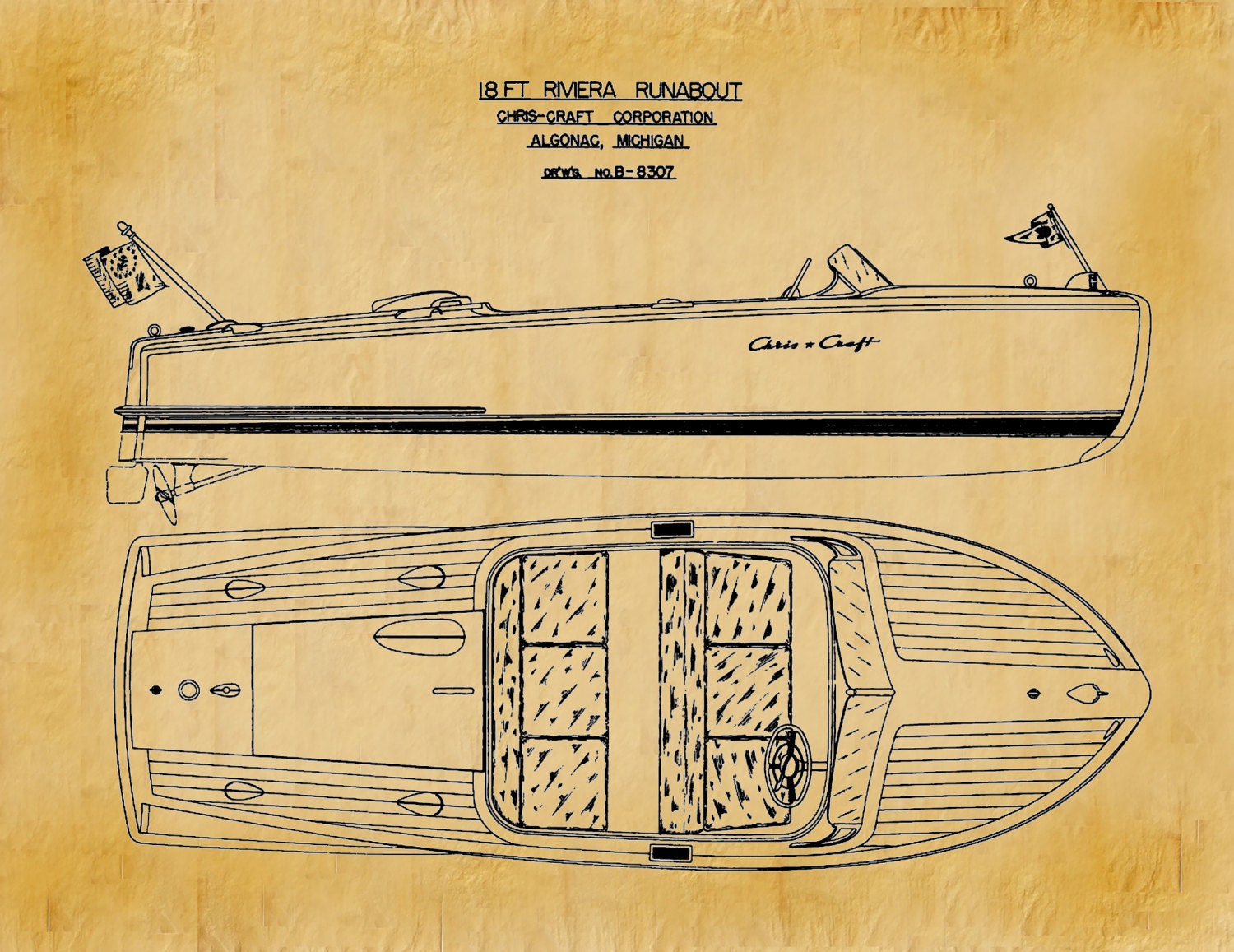 1952 18' chris-craft riviera runabout